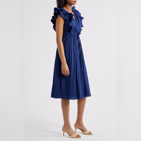 ELIZA J Ruffle Trim Pleat Dress ❤️NWT❤️IN STORES❤️ - Picture 3 of 5